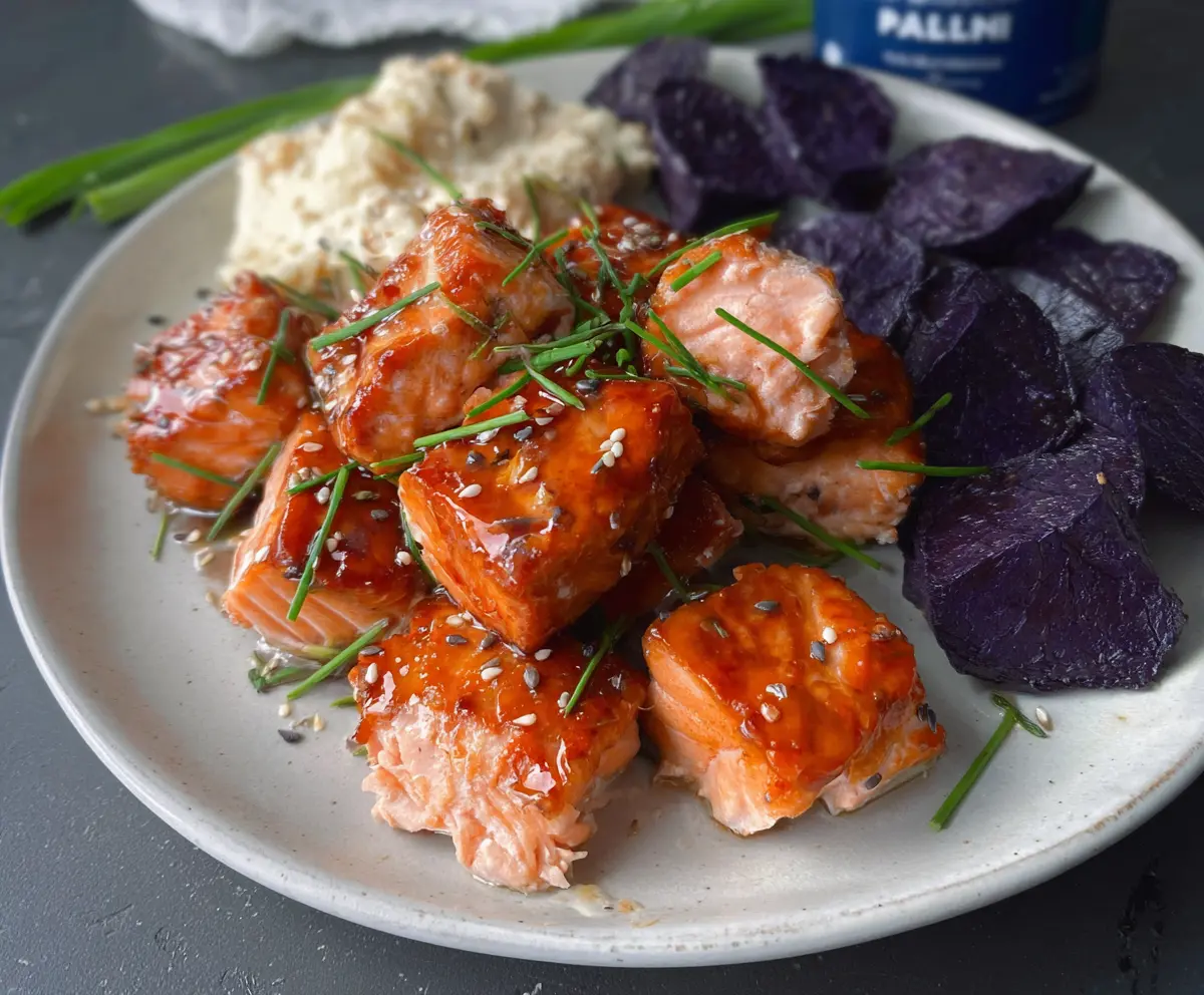 Miso Air Fryer Salmon Bites