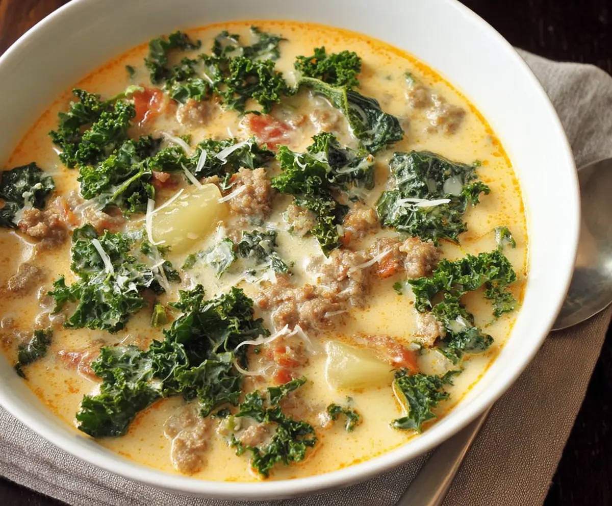 Paleo Creamy Dreamy Sausage and Kale Soup