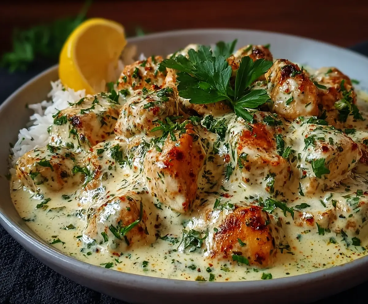 Turkish Chicken with Creamy White Sauce