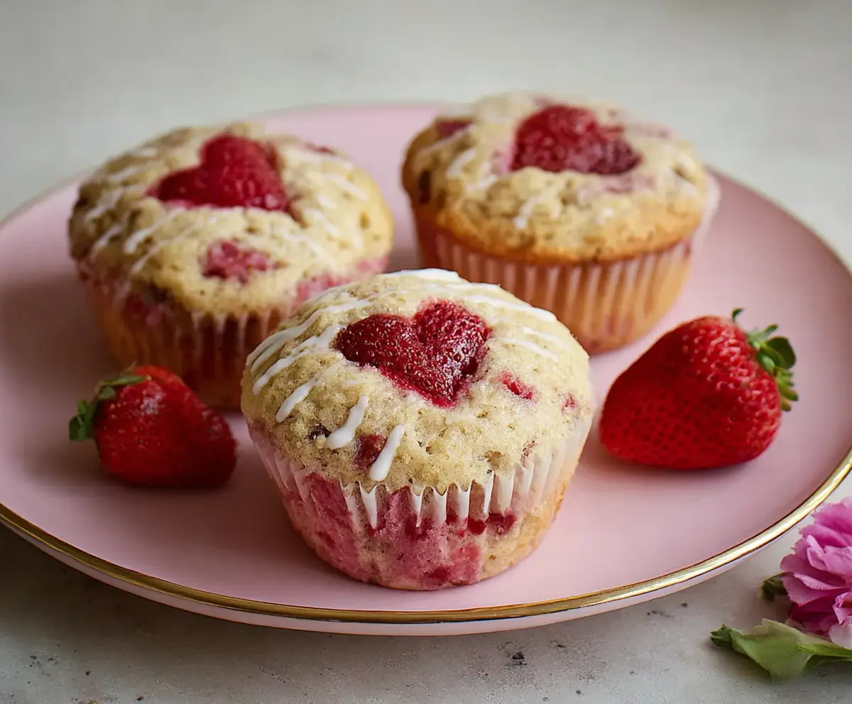 Valentine's Day Strawberry Muffins