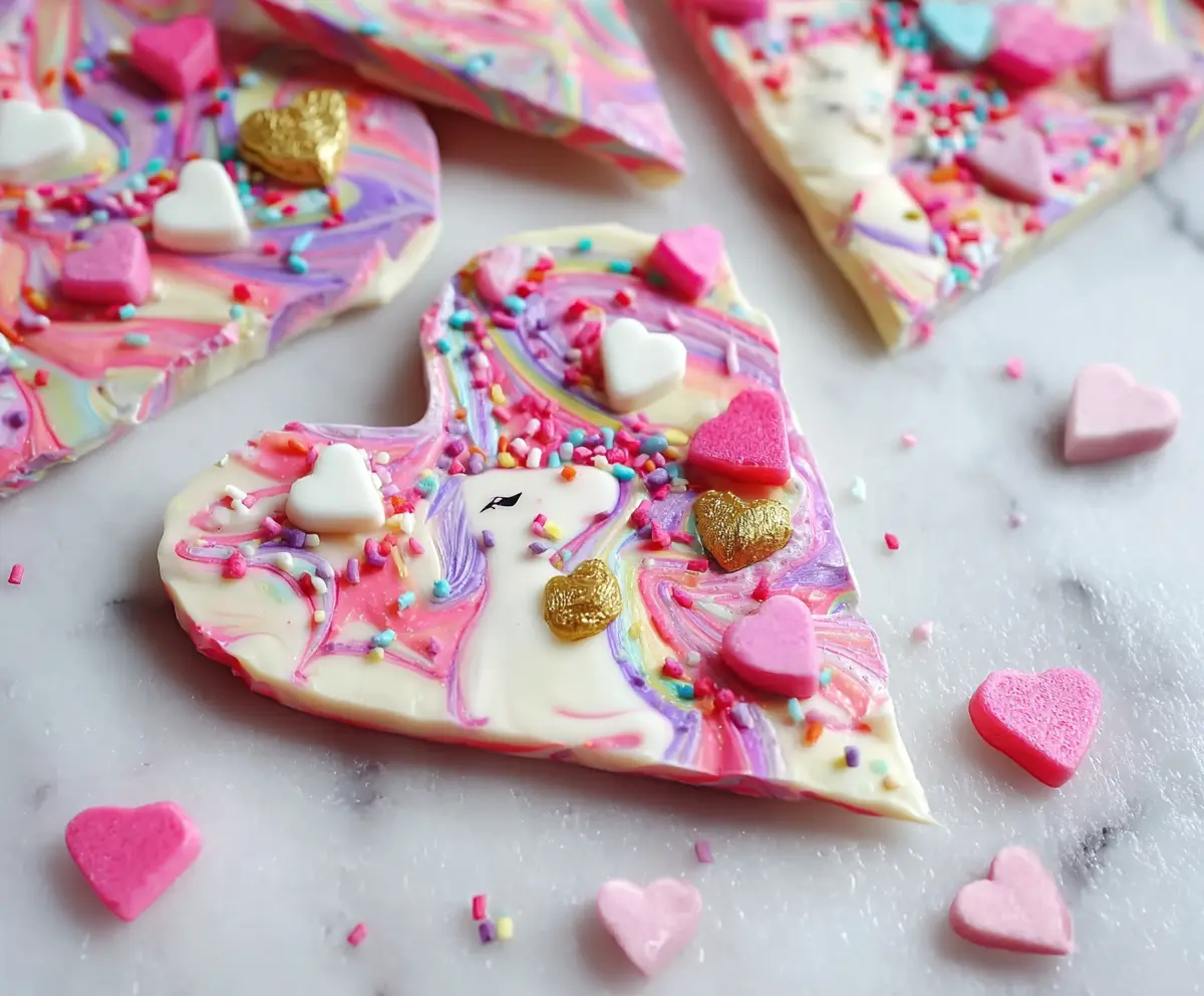 Valentine's Day Unicorn Bark