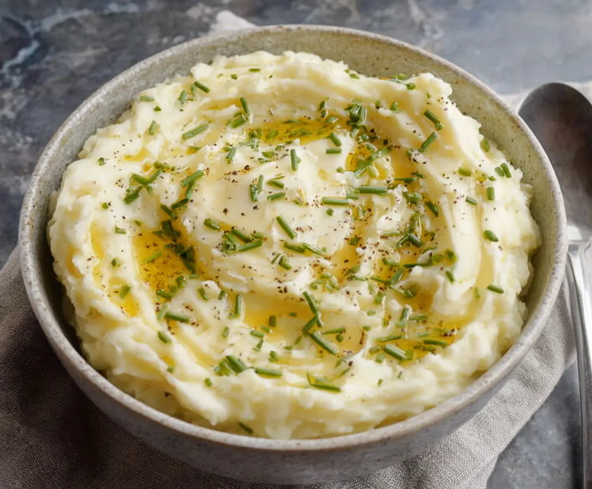 Creamy Whole30 mashed potatoes made with simple, wholesome ingredients.