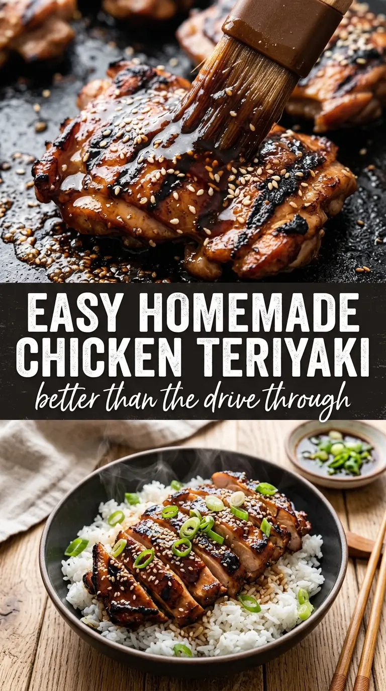 Chicken teriyaki glossy glazed