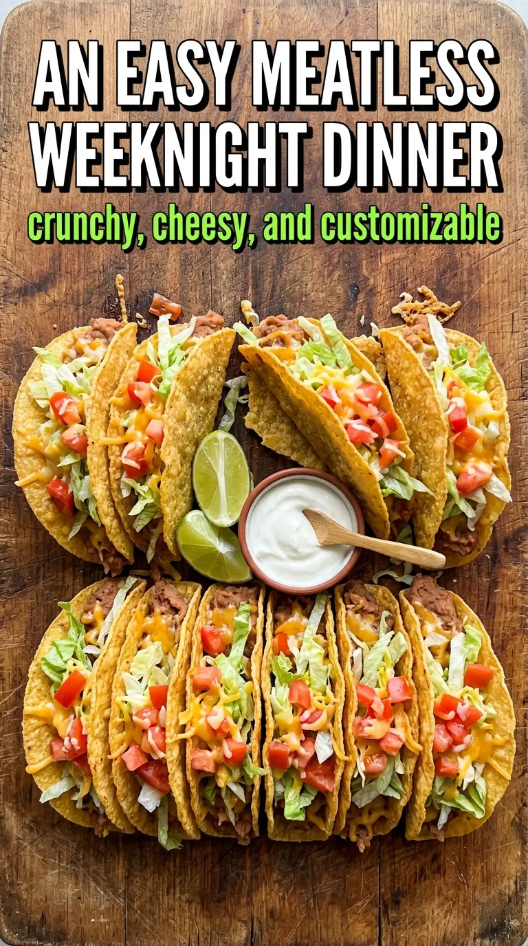Crispy Refried Bean Tacos 

