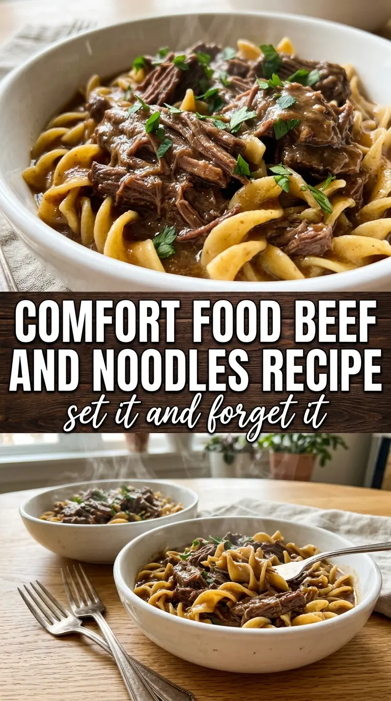 Crockpot Beef and Noodles
