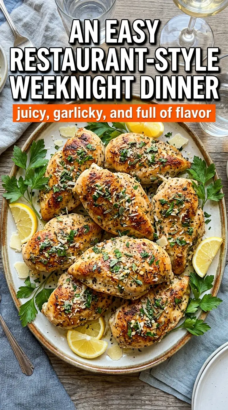 Italian Herb Chicken juicy garlic Parmesan