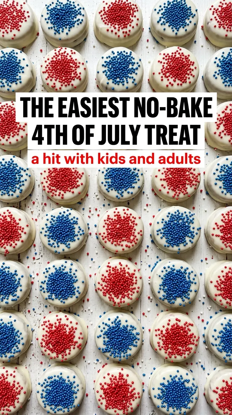 Patriotic-Themed Chocolate Covered Oreos red white and blue