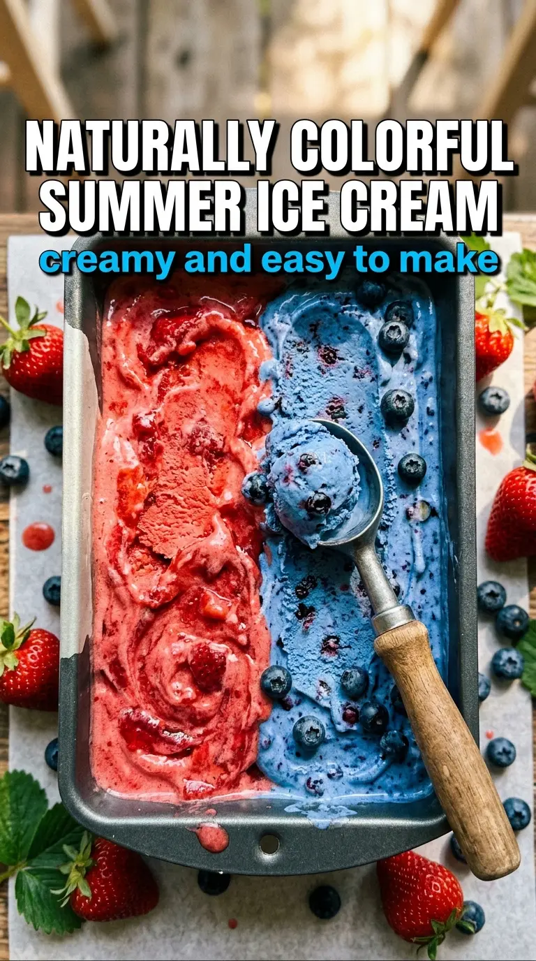 Red and Blue Ice Cream