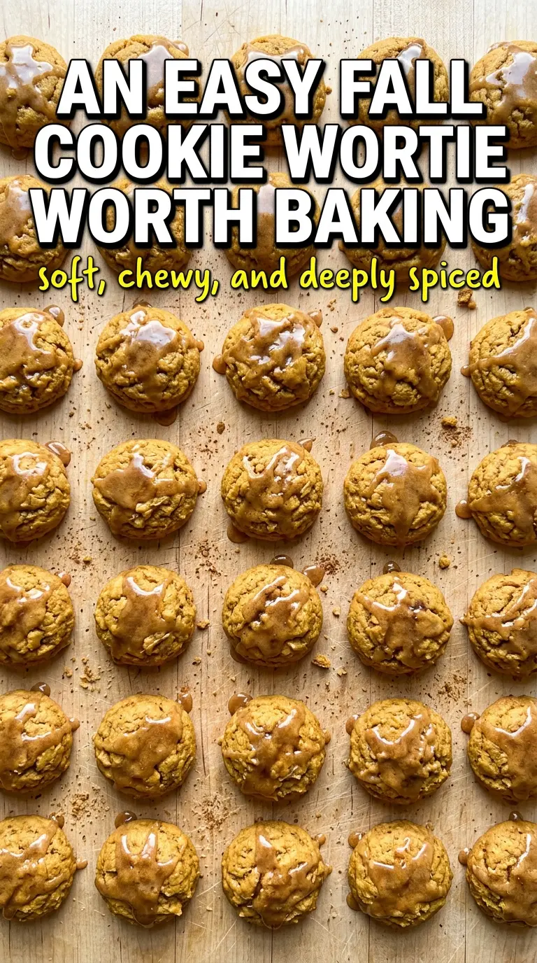 Brown Butter Pumpkin Cookies with Maple Glaze soft pumpkin maple
