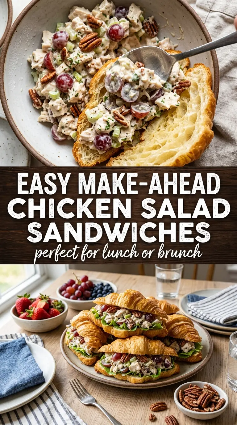Chicken Salad Croissant Sandwiches creamy tangy flaky