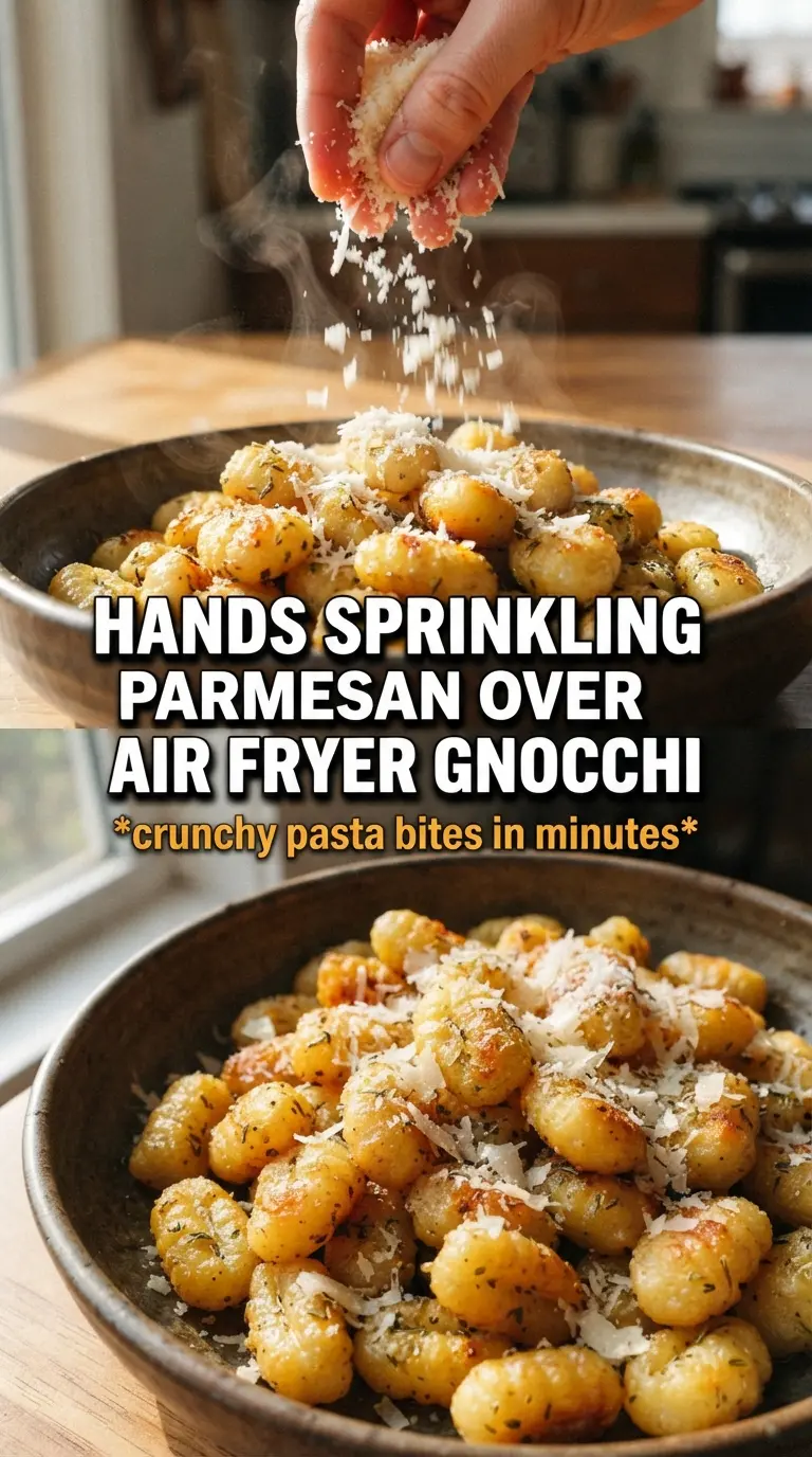 Air Fryer Gnocchi golden crispy garlic herb parmesan