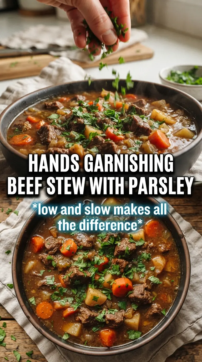 Classic beef stew hearty mahogany broth
