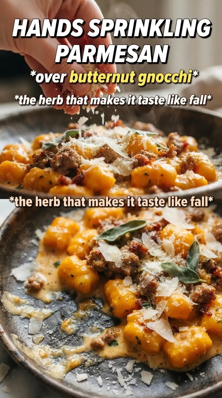 Creamy Butternut Squash Gnocchi With Sausage And Sage golden creamy savory