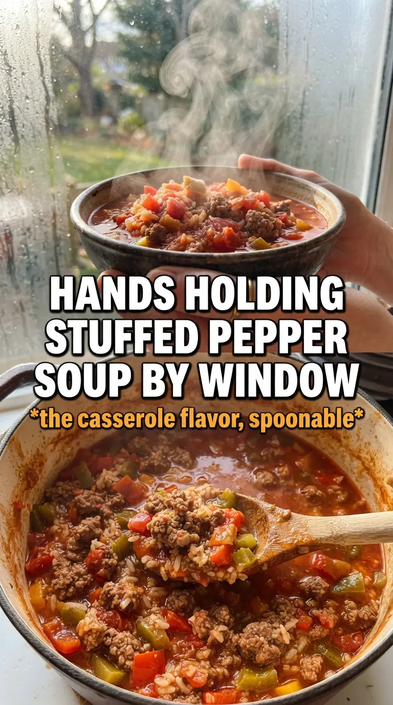 Stuffed Pepper Soup savory tomato broth